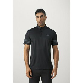 アディダス メンズ Tシャツ トップス CORE 3 STRIPE - Polo shirt - black