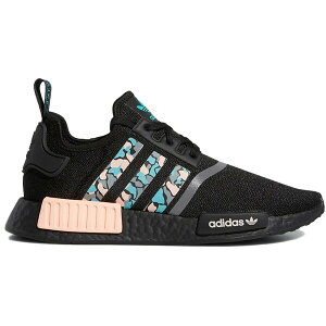 adidas �A�f�B�_�X �����Y �X�j�[�J�[ �yadidas NMD R1 STLT Primeknit Aqua Pink Camo�z �T�C�Y US_12(30.0cm) Black/Hi-Res Aqua/Glow Pink