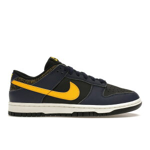 Nike �i�C�L �����Y �X�j�[�J�[ �yNike Dunk Low Vintage Michigan�z �T�C�Y US_9.5(27.5cm) Black/Tour Yellow/Midnight Navy/Sail