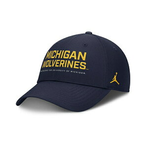 W[_ Y Xq ANZT[ Men's Navy Michigan Wolverines 2025 On-Field Gameday Club Adjustable Hat Navy