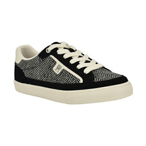 g~[ qtBK[ fB[X Xj[J[ V[Y Women's Lencet Lace-Up Sneakers Black Tweed