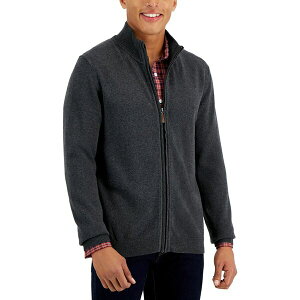 Nu[ Y jbg&Z[^[ AE^[ Men's Full-Zip Sweater, Created for Macy's Charcoal Heather