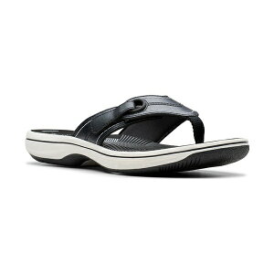 N[NX fB[X T_ V[Y Cloudsteppers Breeze Reyna Flip-Flop Sandals Black Textile