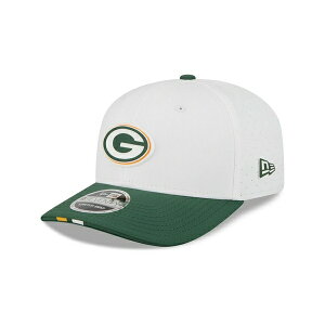 j[G Y Xq ANZT[ Men's White/Green Green Bay Packers 2025 NFL Training Camp 9SEVENTY Adjustable Hat White, Green
