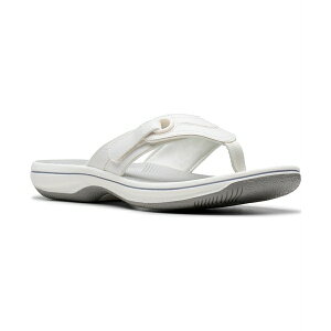 N[NX fB[X T_ V[Y Cloudsteppers Breeze Reyna Flip-Flop Sandals White Textile