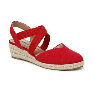 CtXgCh fB[X T_ V[Y Women's Kimball Wedge Espadrilles Fire Red Canvas Fabric