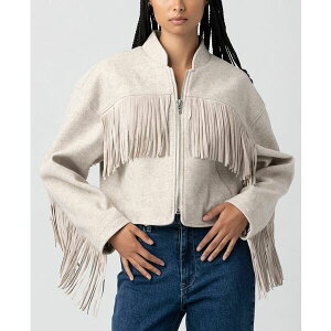 uNj[[N fB[X WPbgu] AE^[ Women's Fringe Bomber Jacket Own It
