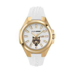 vCX|[c Y rv ANZT[ Men's Tigermaster Three Hand Date Quartz White Silicone 47MM White