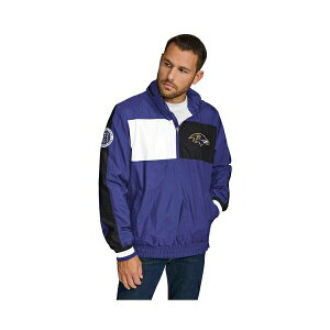 g~[ qtBK[ Y p[J[EXEFbgVc AE^[ Men's Purple Baltimore Ravens Gael Lightweight Half-Zip Pullover Hoodie Jacket Purple, Black