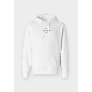 トミー ヒルフィガー メンズ パーカー・スウェットシャツ アウター OUTLINE FLAG SCRIPT HOODIE UNISEX - Sweatshirt - white