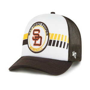 47uh Y Xq ANZT[ 47 Brand Men's Brown San Diego Padres Cooperstown Collection Wax Pack Express Trucker Adjustable Hat Brown