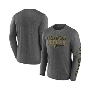 �t�@�i�e�B�N�X �����Y T�V���c �g�b�v�X Men's Heather Charcoal Vegas Golden Knights Sweep Iconic Synthetic Long Sleeve T-Shirt Heather Charcoal