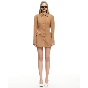 CIlX fB[X s[X gbvX Womens Cheri Mini Dress Mocha Mousse