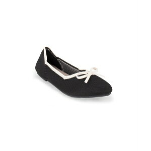 ^n fB[X T_ V[Y Women's Tortuga Knit Slip-On Flats Black, Ivory