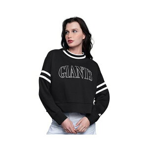 �X�^�[�^�[ ���f�B�[�X �p�[�J�[�E�X�E�F�b�g�V���c �A�E�^�[ Women's Black San Francisco Giants Power Play Cropped Pullover Sweatshirt Black