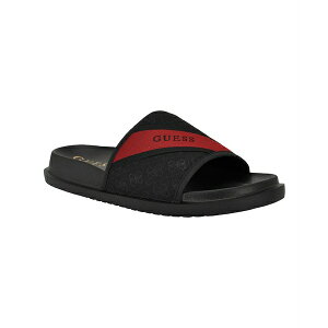 QX Y Xj[J[ V[Y Men's Vellden Slip-on Lifted Fashion Slides Black, White logo