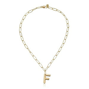 GeBJ fB[X lbNXE`[J[Ey_ggbv ANZT[ Paperclip Chain Initial Necklace Gold-F