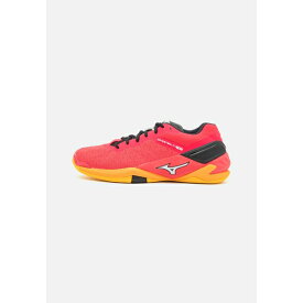 ミズノ メンズ バスケットボール スポーツ WAVE STEALTH NEO - Handball shoes - radiant red/white/carrot curl