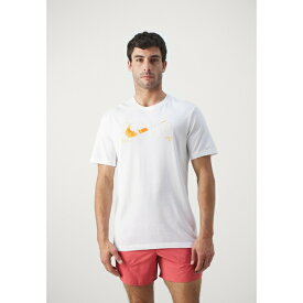 ナイキ メンズ バスケットボール スポーツ TEE RUN - Sports T-shirt - white