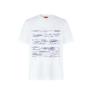 �~�b�\�[�j �����Y T�V���c �g�b�v�X Wave-print t-shirt White