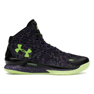 Under Armour �A���_�[�A�[�}�[ �����Y �X�j�[�J�[ �yUnder Armour Curry 1 Retro Dark Matter�z �T�C�Y US_M_13 Black/Bright Green/Purple