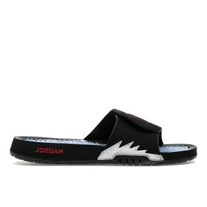Jordan �W���[�_�� �����Y �X�j�[�J�[ �yJordan Hydro 5 Slide Black Metallic�z �T�C�Y US_12(30.0cm) Black/Fire Red/Metallic Silver