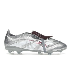 adidas �A�f�B�_�X �����Y �X�j�[�J�[ �yadidas Predator League Fold-Over Tongue FG/MG Jude Bellingham Chrome Dream�z �T�C�Y US_11.5(29.5cm) Silver Metallic/Legacy Burgundy/Maroon