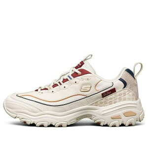 Skechers �X�P�b�`���[�Y �����Y �X�j�[�J�[ �ySkechers D lites Low-Top Running Shoes Beige/Red 666169-WHT�z �T�C�Y US_11(29.0cm)