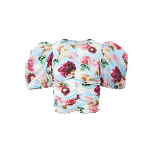 �t���[�f���}�[�� ���f�B�[�X �V���c �g�b�v�X Dreamy floral top Blue