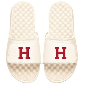 アイスライド メンズ サンダル シューズ Harvard Crimson ISlide Letter Logo Slide Sandals Cream