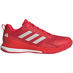 adidas �A�f�B�_�X �����Y �X�j�[�J�[ �yadidas Novaflight 2 Indoor Pure Ruby Zero Metalic Cloud White�z �T�C�Y US_10.5(28.5cm) Pure Ruby/Zero Metalic/Cloud White