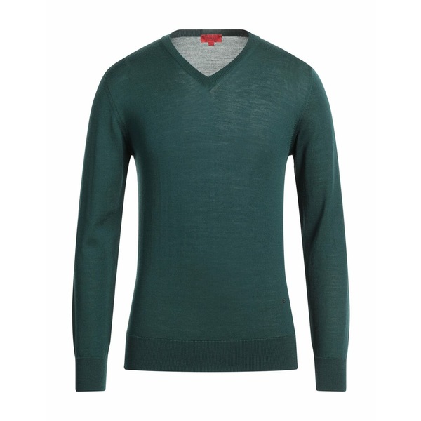 イザイア メンズ ニット&セーター アウター Sweaters Dark greenのサムネイル
