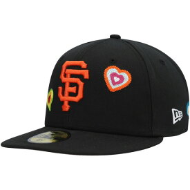 ニューエラ メンズ 帽子 アクセサリー San Francisco Giants New Era Chain Stitch Heart 59FIFTY Fitted Hat Black