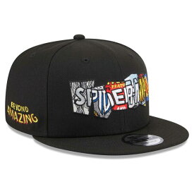 ニューエラ メンズ 帽子 アクセサリー SpiderMan New Era Titles 9FIFTY Snapback Hat Black