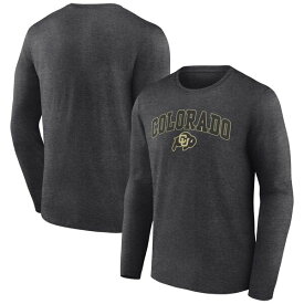 ファナティクス メンズ Tシャツ トップス Colorado Buffaloes Fanatics Branded Campus Long Sleeve TShirt Heather Charcoal