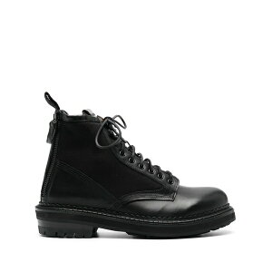 �u�b�e�� �����Y �u�[�c �V���[�Y Cargo leather boots Black