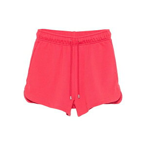 �s���R ���f�B�[�X �J�W���A���p���c �{�g���X Elastic-waistband cotton mini shorts Red