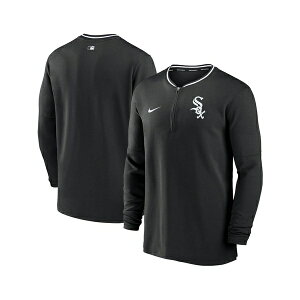�i�C�L �����Y �V���c �g�b�v�X Men's Black Chicago White Sox Authentic Collection Performance Half-Zip Top Black