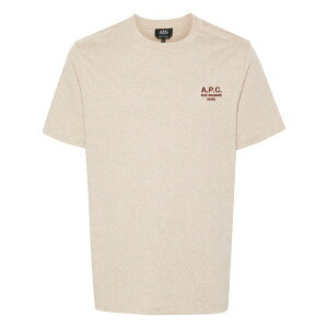 �A�[�y�[�Z�[ �����Y T�V���c �g�b�v�X Logo-embroidered m䩘Rlange t-shirt Neutrals