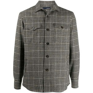 �����f�B�[�j �����Y �W���P�b�g���u���]�� �A�E�^�[ Check button-up shirt jacket Brown