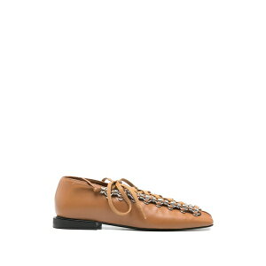 �g�[�K�@�s���[�� ���f�B�[�X �p���v�X �V���[�Y Chain detail lace-up shoes Brown