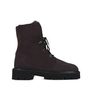 �A�N�A�^���A ���f�B�[�X �u�[�c �V���[�Y Faux-fur-lining lace-up boots Brown