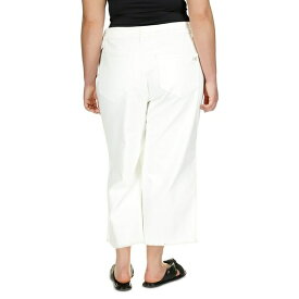 マイケルコース レディース デニムパンツ ボトムス Plus Size Button-Fly Frayed-Hem Jeans Optic White