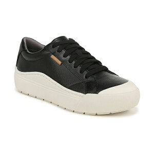 hN^[EV[ fB[X Xj[J[ V[Y Women's Time Off Lace Up Platform Sneakers Black/Off White Faux Leather