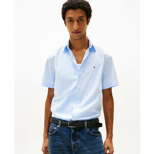 g~[ qtBK[ Y Vc gbvX Men's Short Sleeve Flex Poplin Regular Fit Shirt Sweet Blue