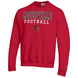 チャンピオン メンズ パーカー・スウェットシャツ アウター Louisville Cardinals Champion Football Stacked Pullover Sweatshirt Red