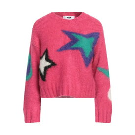 【送料無料】 エムエスジイエム レディース ニット&セーター アウター Sweaters Fuchsia