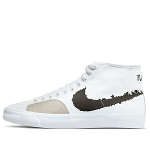 Nike �i�C�L �����Y �X�j�[�J�[ �yNike Blazer Court Mid Premium SB 'White Black' DM8553-100�z �T�C�Y US_6(24.0cm)
