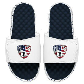 アイスライド メンズ サンダル シューズ Brooklyn Nets ISlide Americana Slide Sandals Navy/White