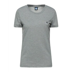 【送料無料】 ノースセール レディース Tシャツ トップス T-shirts Grey